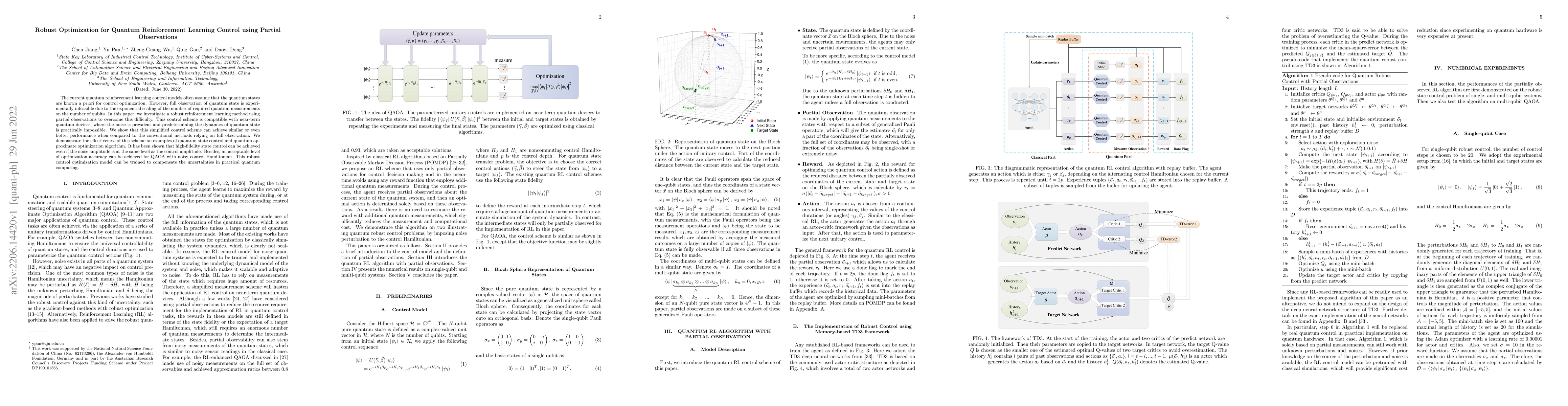 Thumbnail for Robust optimization for quantum reinforcement learning control using
  partial observations