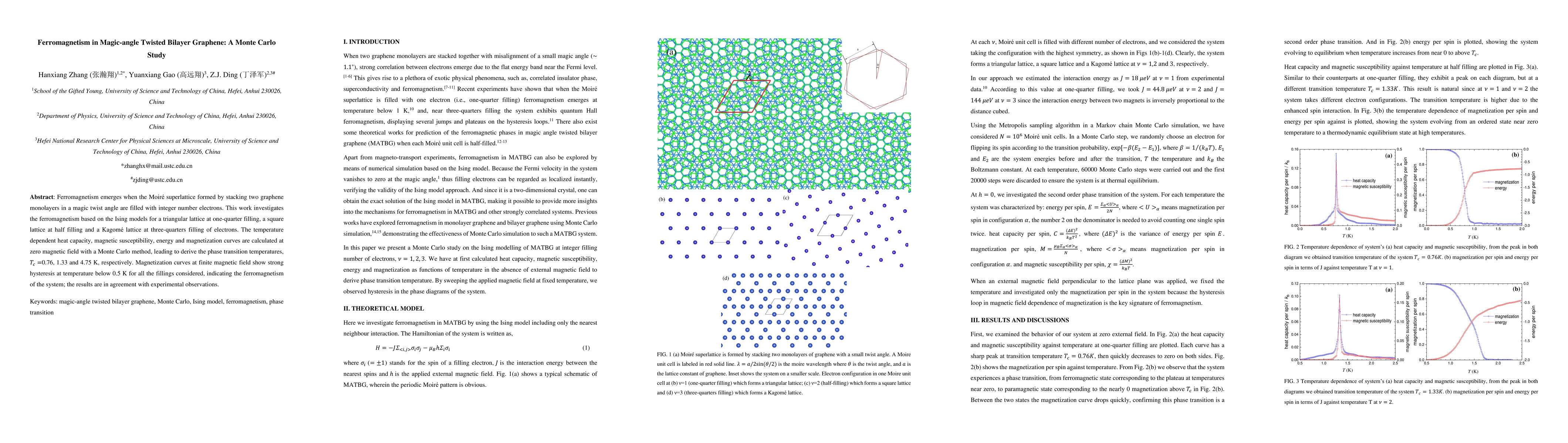 Thumbnail for Ferromagnetism in Magic-angle Twisted Bilayer Graphene: A Monte Carlo
  Study