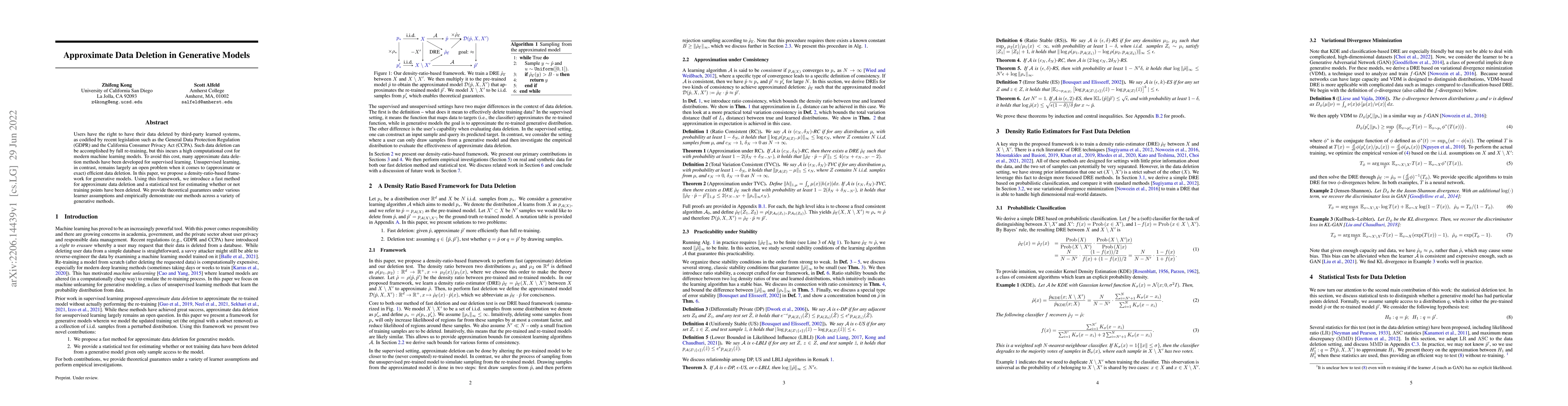 Thumbnail for Approximate Data Deletion in Generative Models