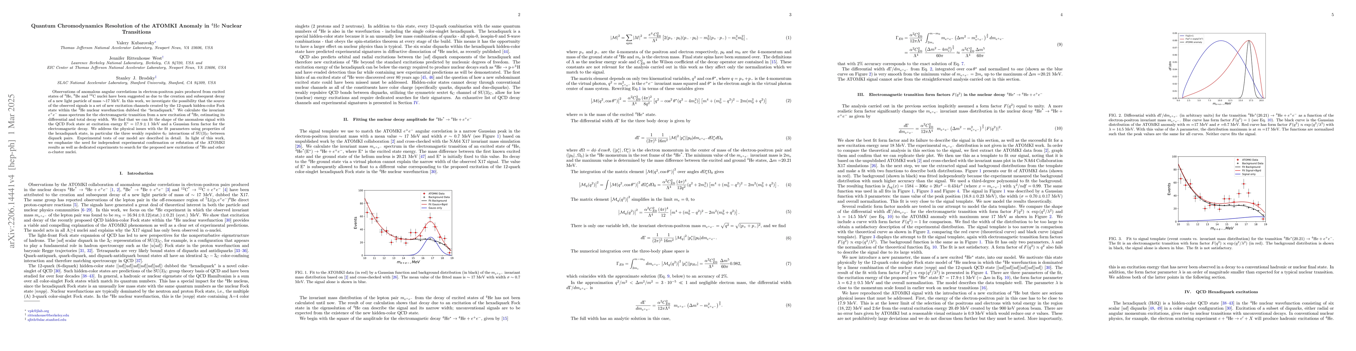 Thumbnail for Quantum Chromodynamics Resolution of the ATOMKI Anomaly in ${\rm
  {^4He}}$ Nuclear Transitions