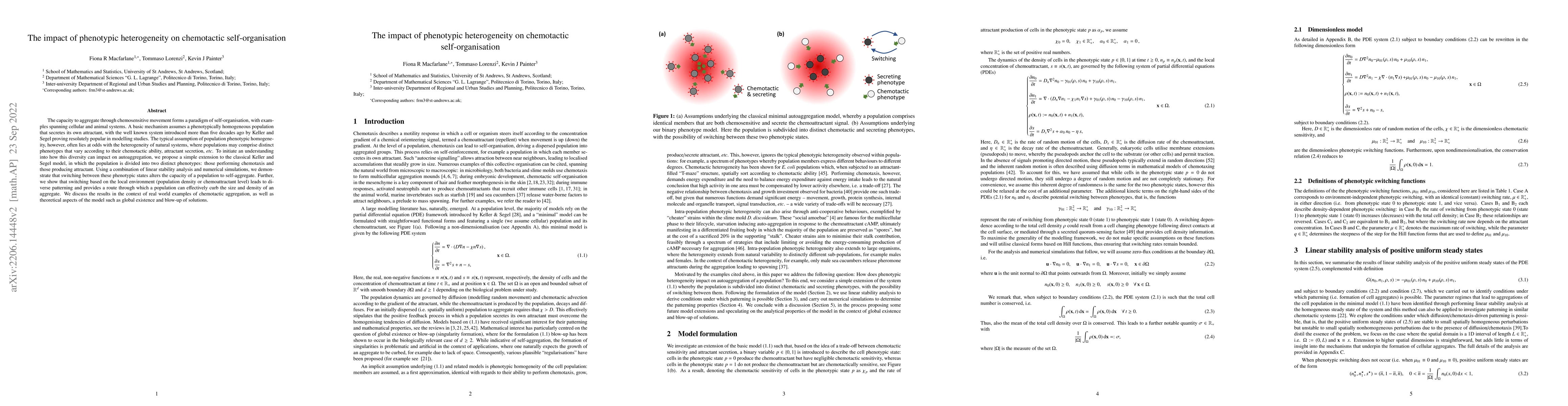 Thumbnail for The impact of phenotypic heterogeneity on chemotactic self-organisation