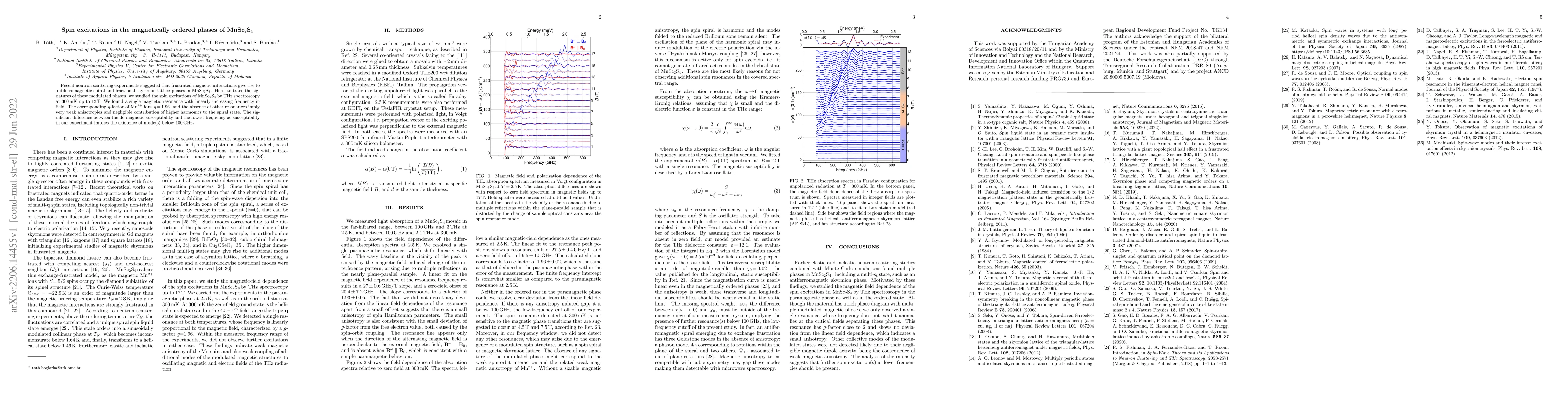 Thumbnail for Spin excitations in the magnetically ordered phases of MnSc$_2$S$_4$