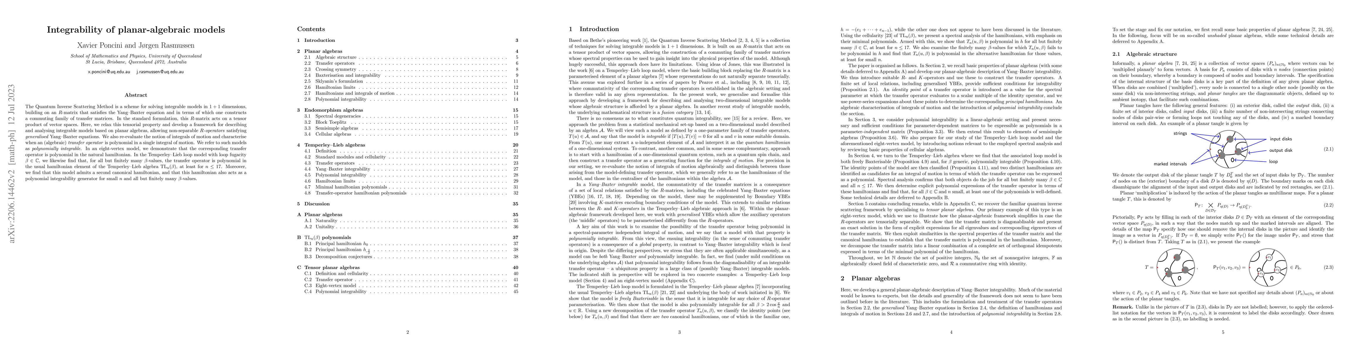 Thumbnail for Integrability of planar-algebraic models