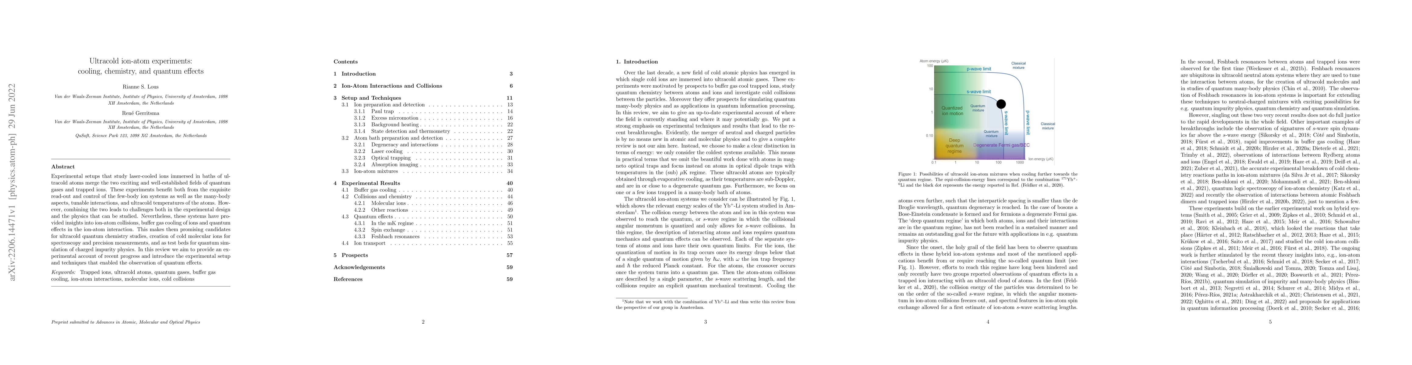 Thumbnail for Ultracold ion-atom experiments: cooling, chemistry, and quantum effects
