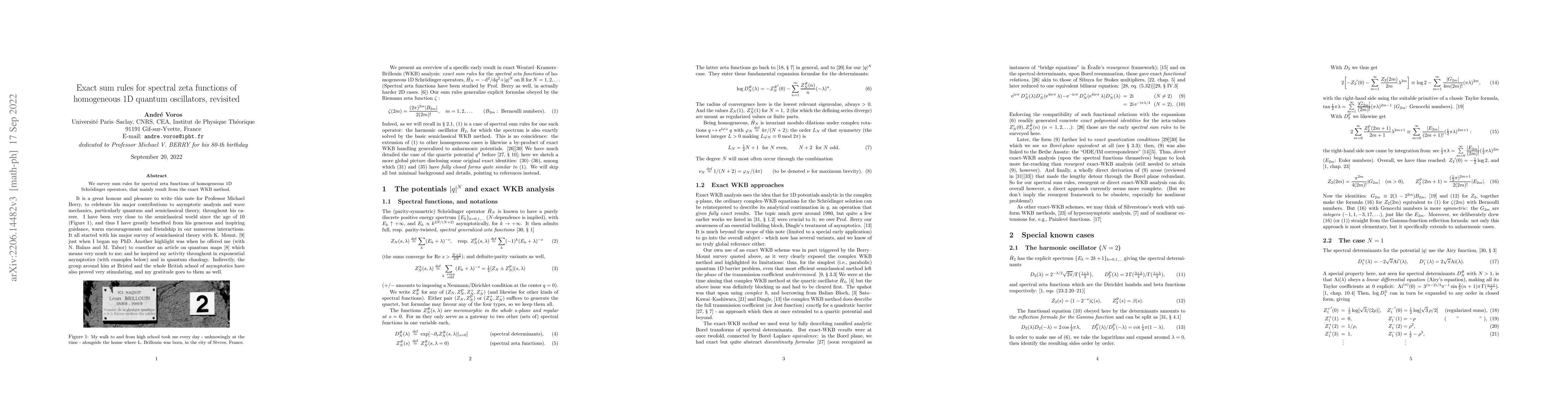 Thumbnail for Exact sum rules for spectral zeta functions of homogeneous 1D quantum
  oscillators, revisited