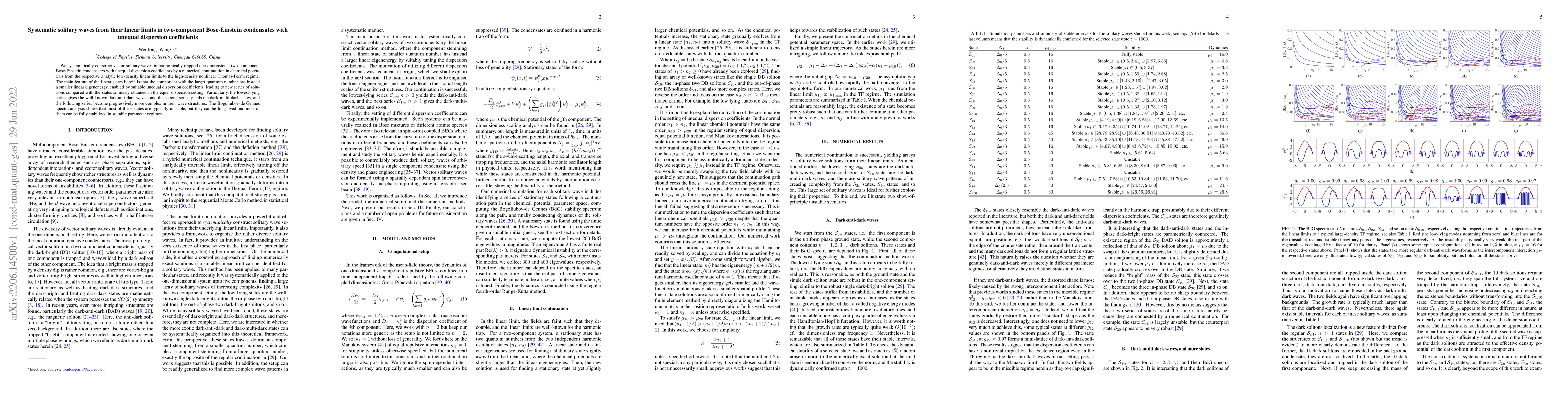 Thumbnail for Systematic solitary waves from their linear limits in two-component
  Bose-Einstein condensates with unequal dispersion coefficients