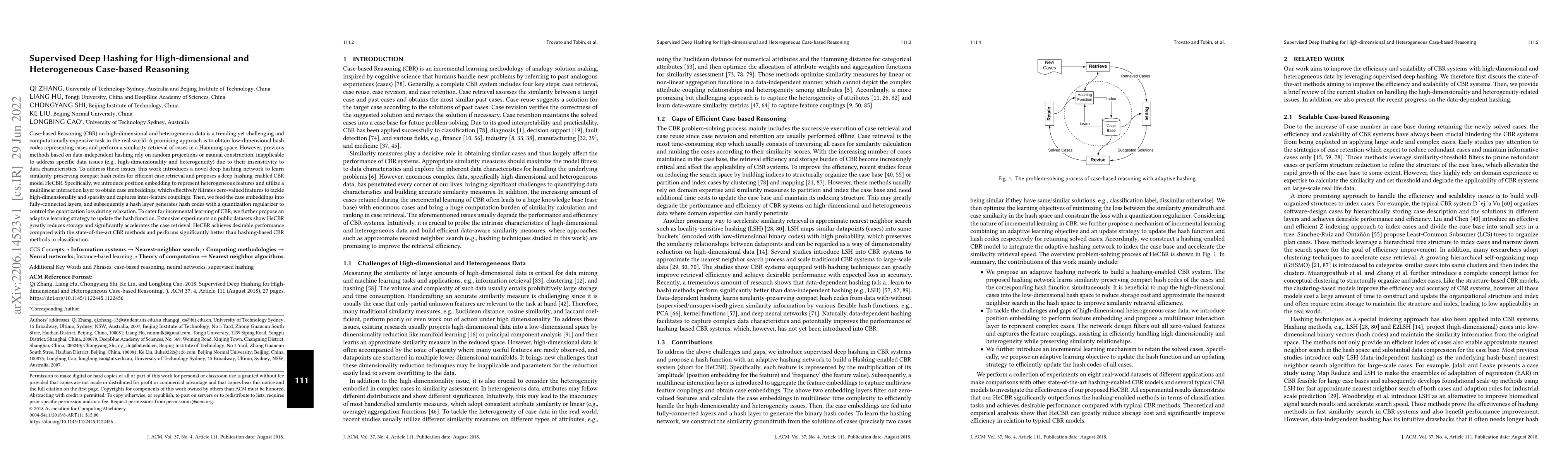 Thumbnail for Supervised Deep Hashing for High-dimensional and Heterogeneous
  Case-based Reasoning