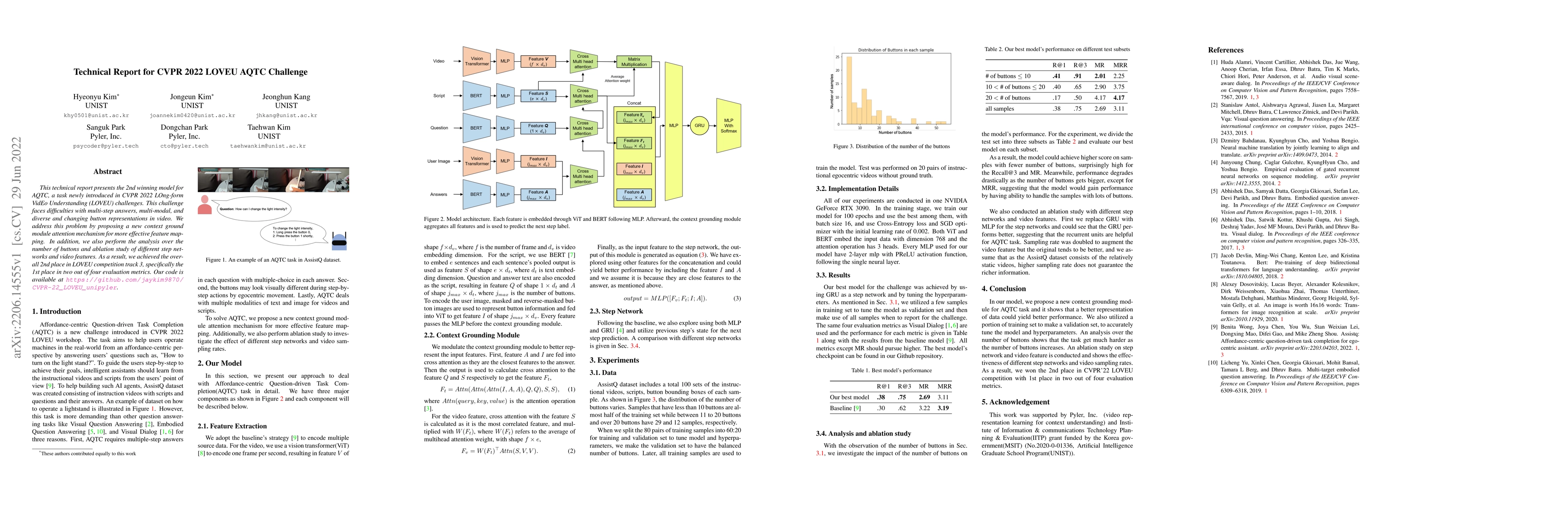 Thumbnail for Technical Report for CVPR 2022 LOVEU AQTC Challenge
