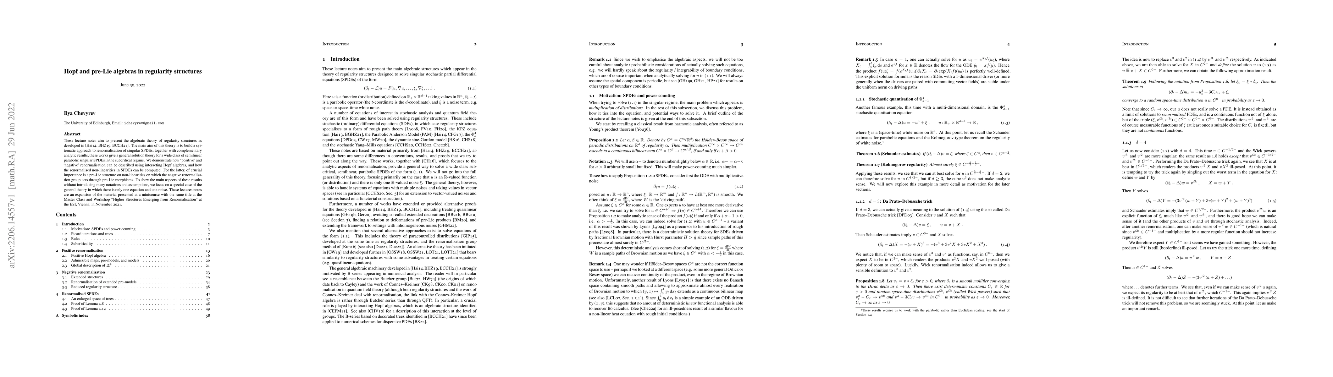 Thumbnail for Hopf and pre-Lie algebras in regularity structures