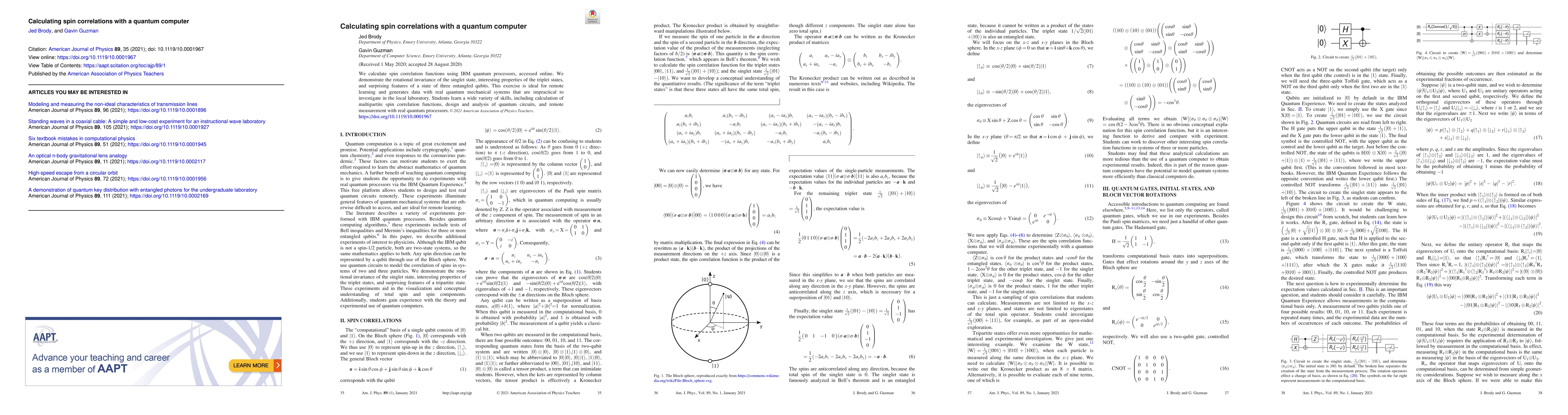 Thumbnail for Calculating spin correlations with a quantum computer