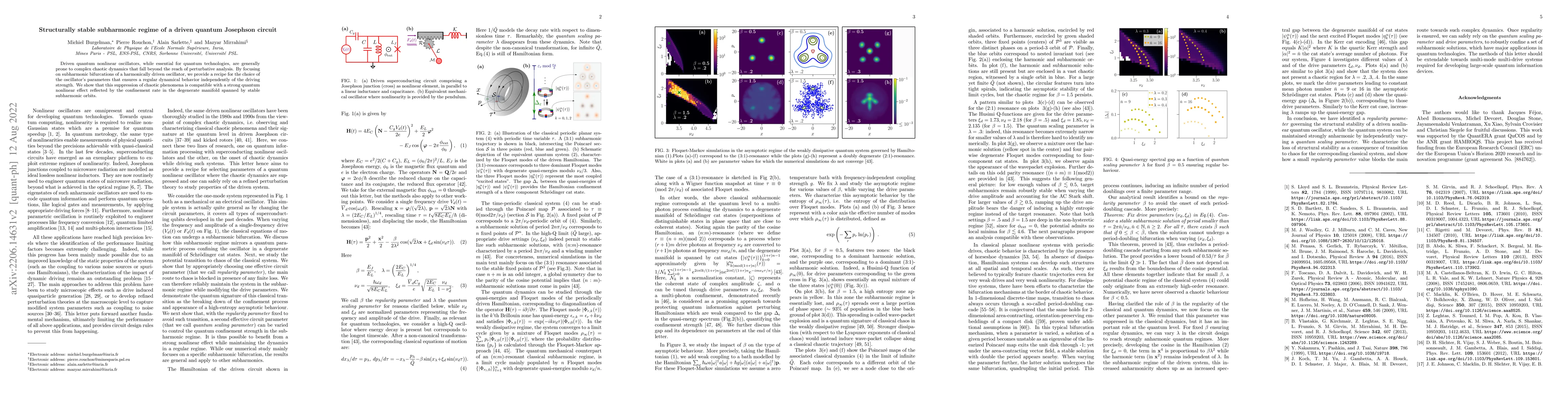 Thumbnail for Structurally stable subharmonic regime of a driven quantum Josephson
  circuit