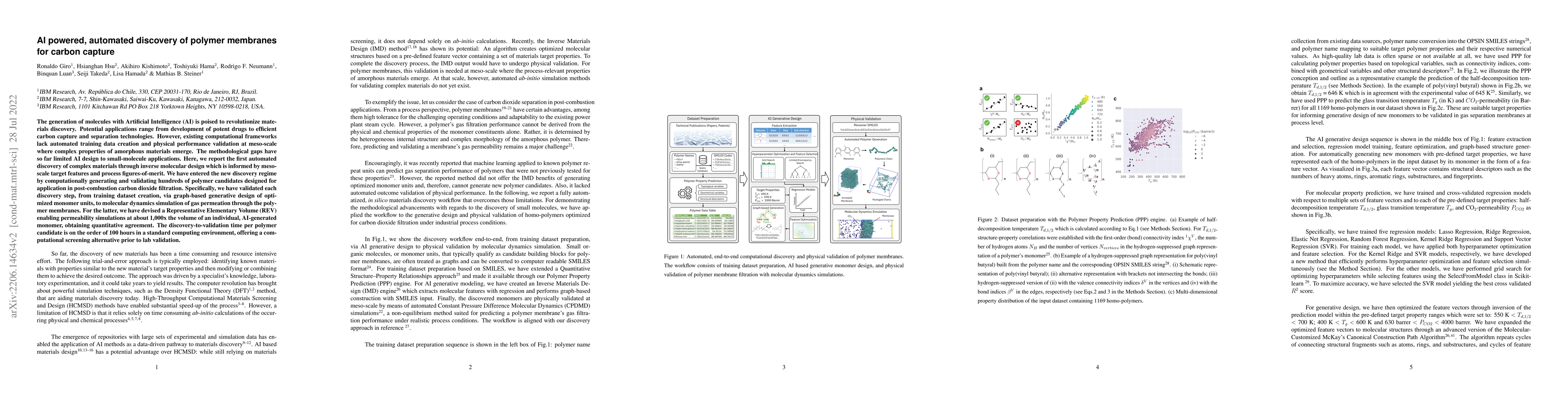 Thumbnail for AI powered, automated discovery of polymer membranes for carbon capture