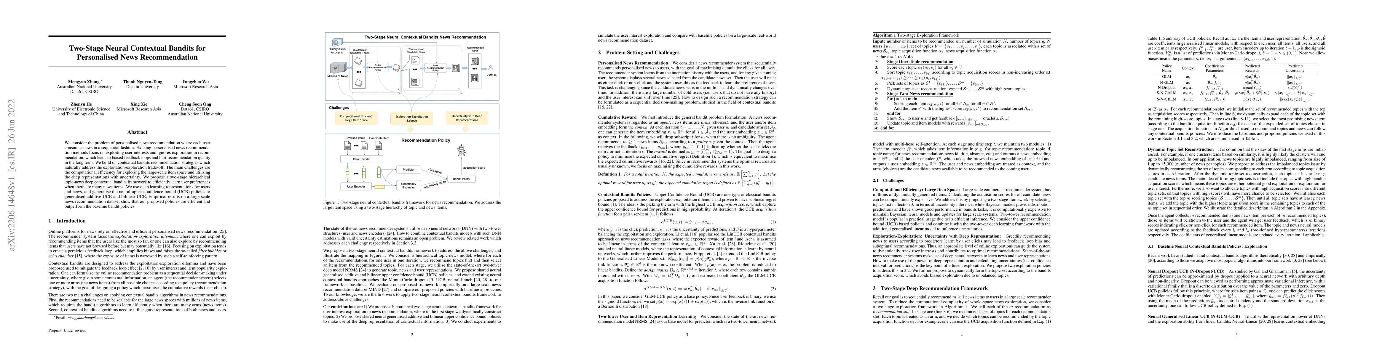 Thumbnail for Two-Stage Neural Contextual Bandits for Personalised News Recommendation