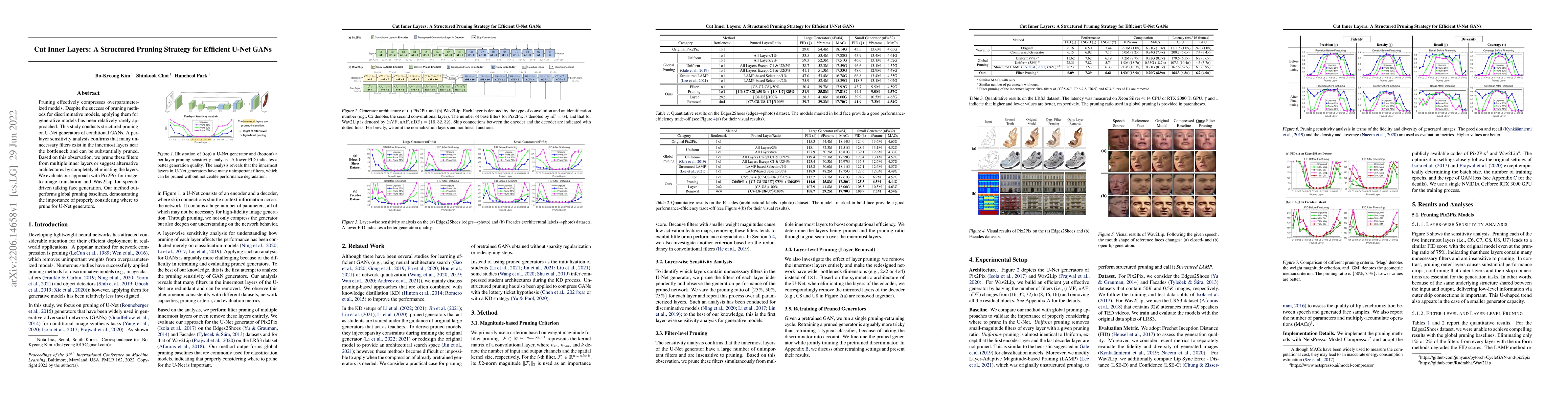 Thumbnail for Cut Inner Layers: A Structured Pruning Strategy for Efficient U-Net GANs