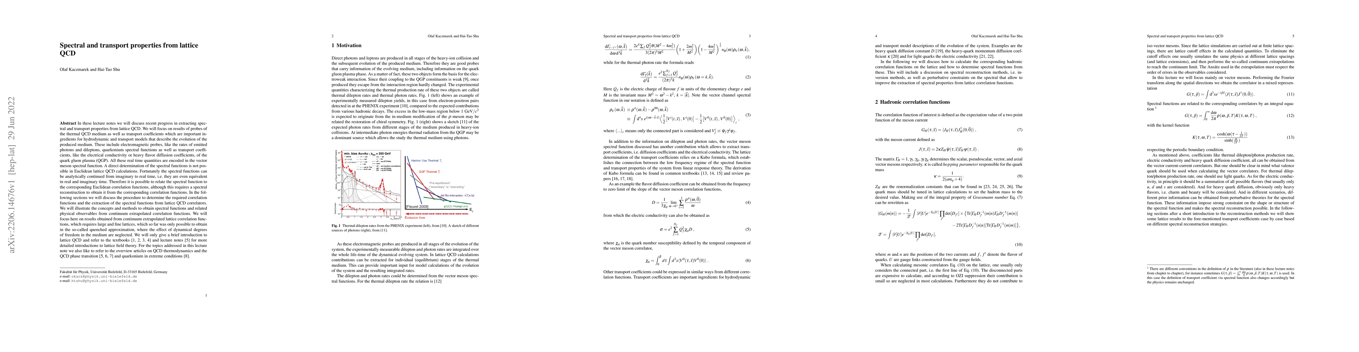 Thumbnail for Spectral and transport properties from lattice QCD