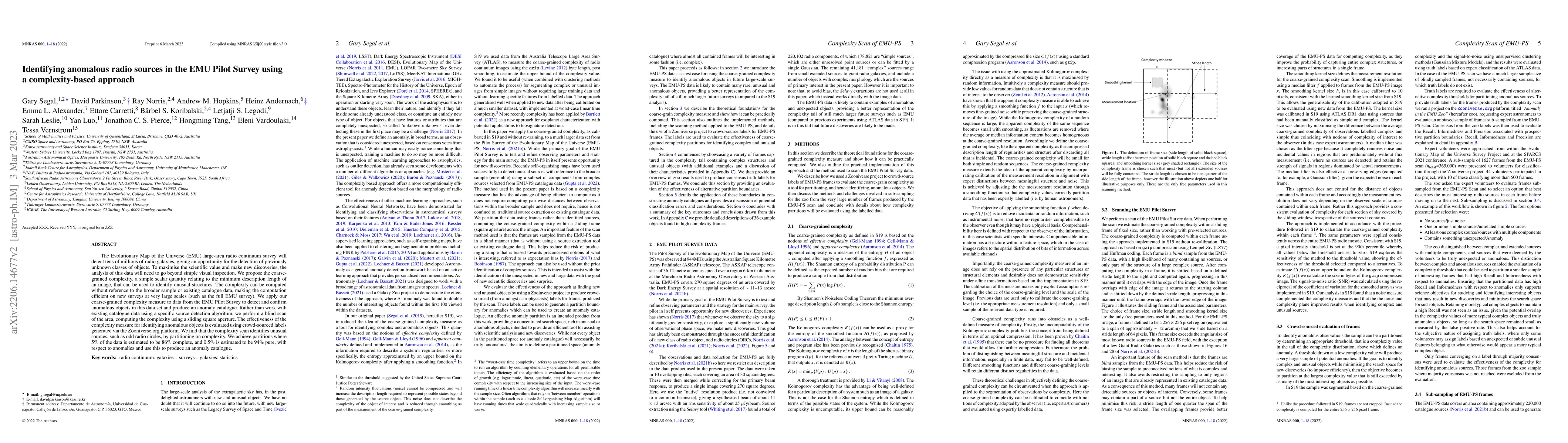 Thumbnail for Identifying anomalous radio sources in the EMU Pilot Survey using a
  complexity-based approach