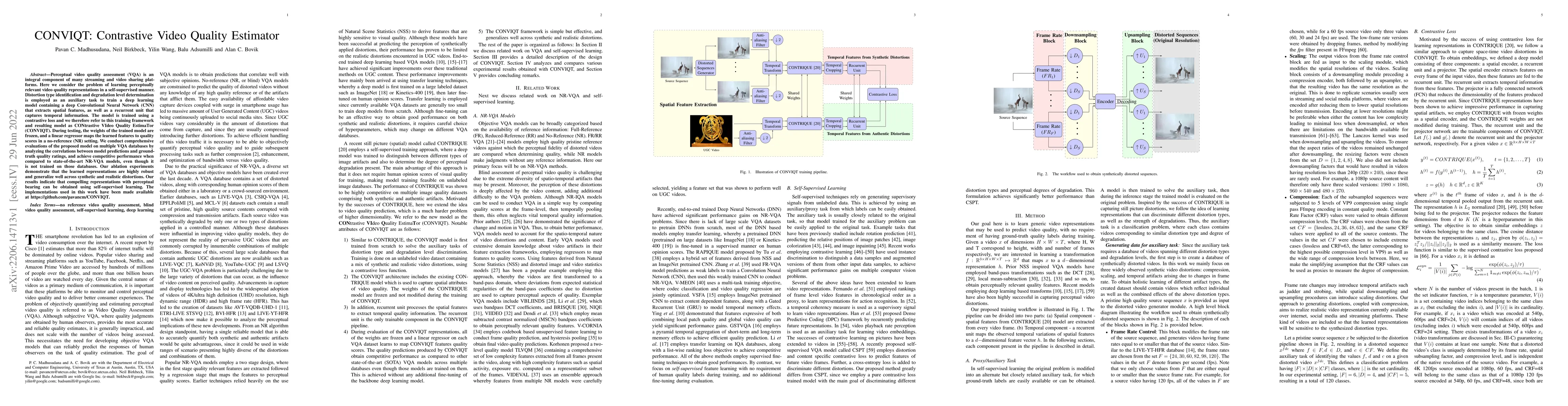 Thumbnail for CONVIQT: Contrastive Video Quality Estimator