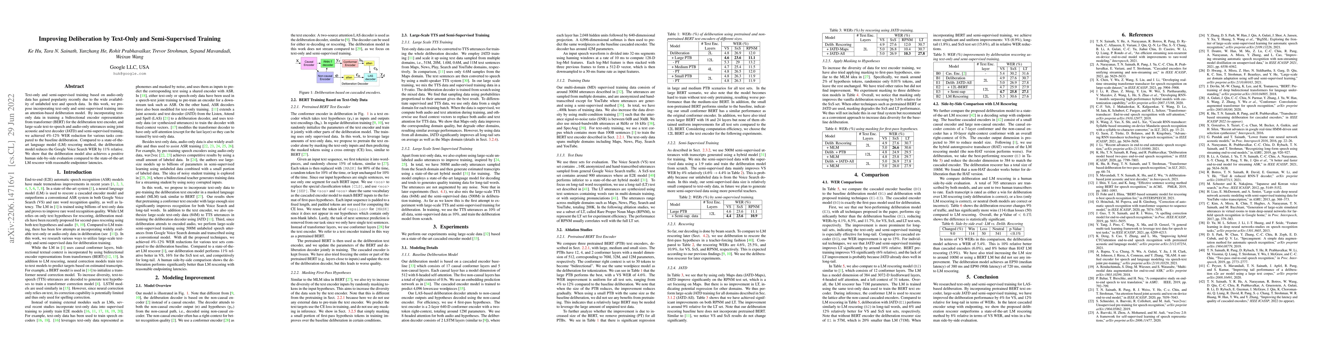 Thumbnail for Improving Deliberation by Text-Only and Semi-Supervised Training
