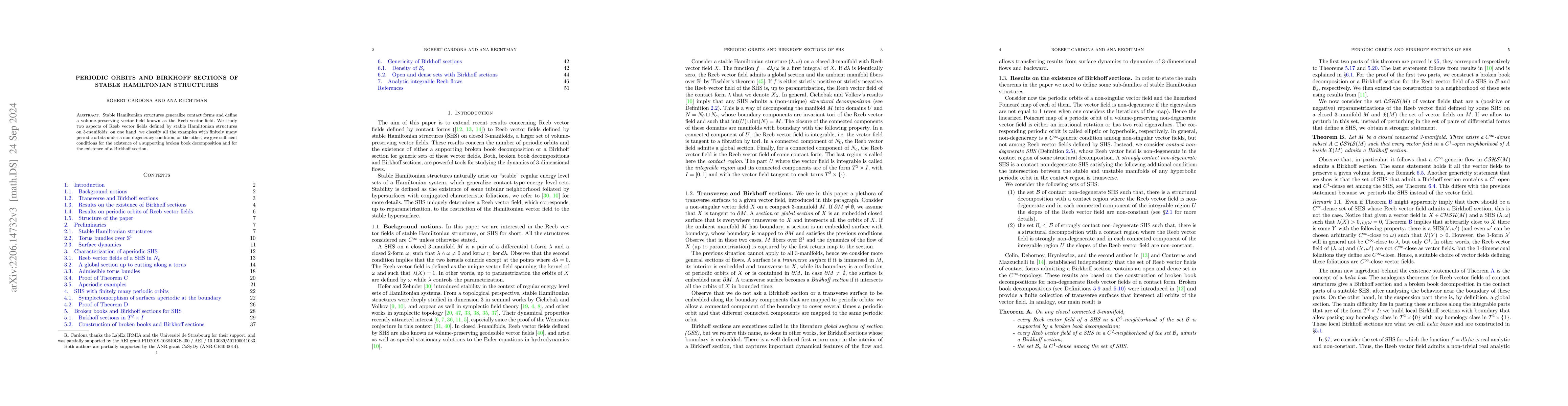 Thumbnail for Periodic orbits and Birkhoff sections of stable Hamiltonian structures