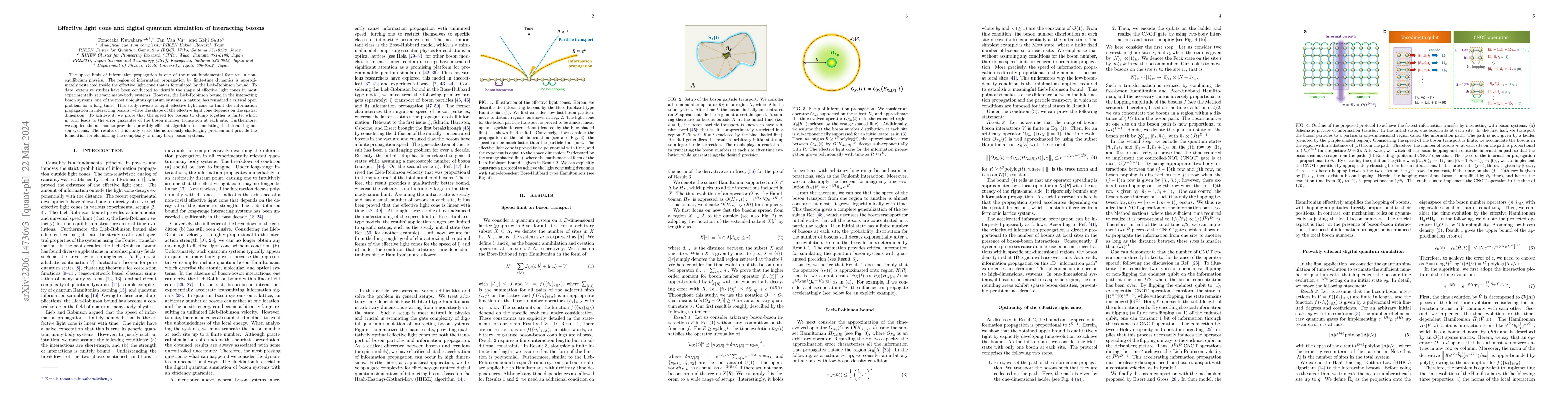 Thumbnail for Effective light cone and digital quantum simulation of interacting
  bosons