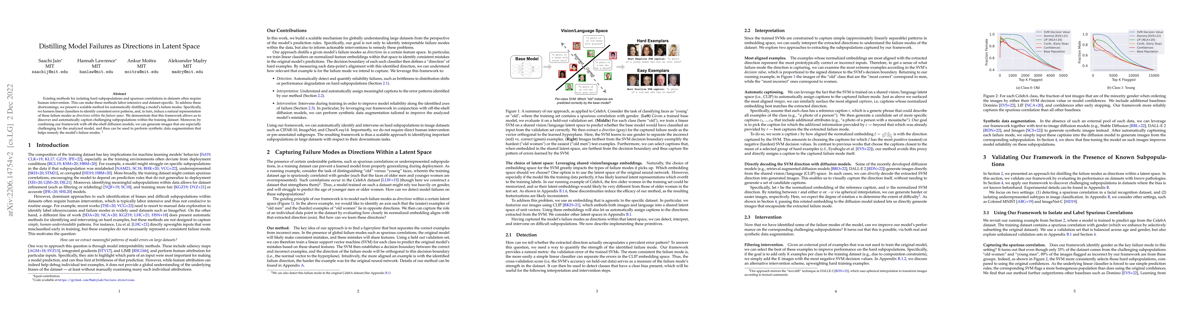 Thumbnail for Distilling Model Failures as Directions in Latent Space