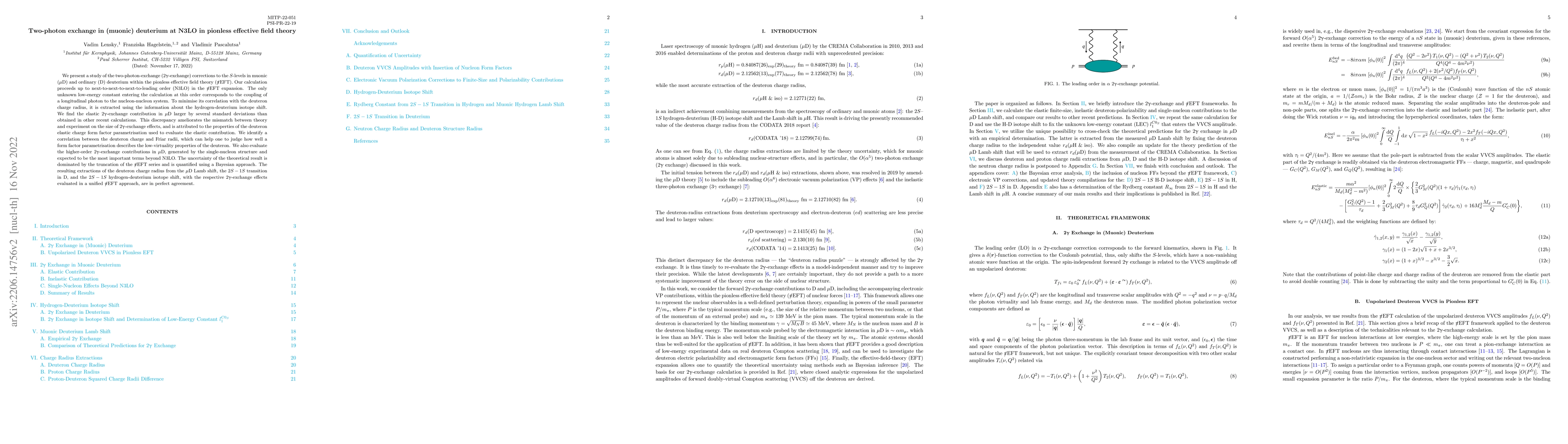 Thumbnail for Two-photon exchange in (muonic) deuterium at N3LO in pionless effective
  field theory