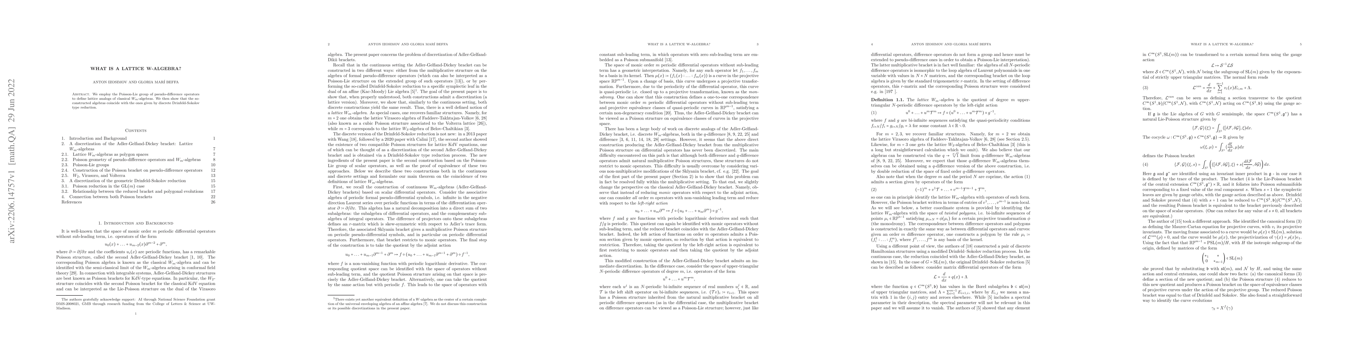 Thumbnail for What is a lattice W-algebra?