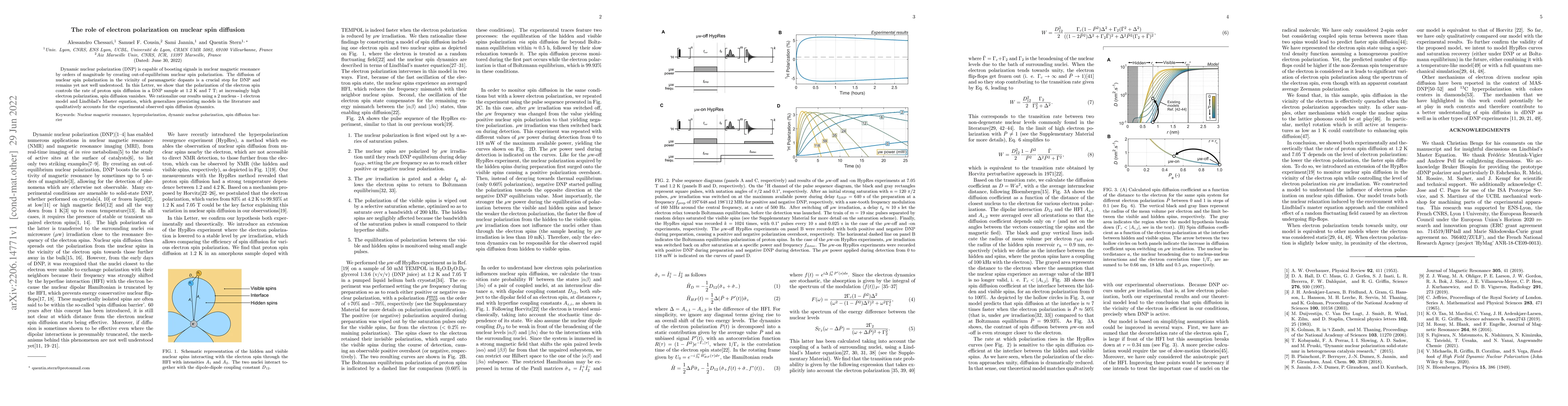 Thumbnail for The role of electron polarization on nuclear spin diffusion
