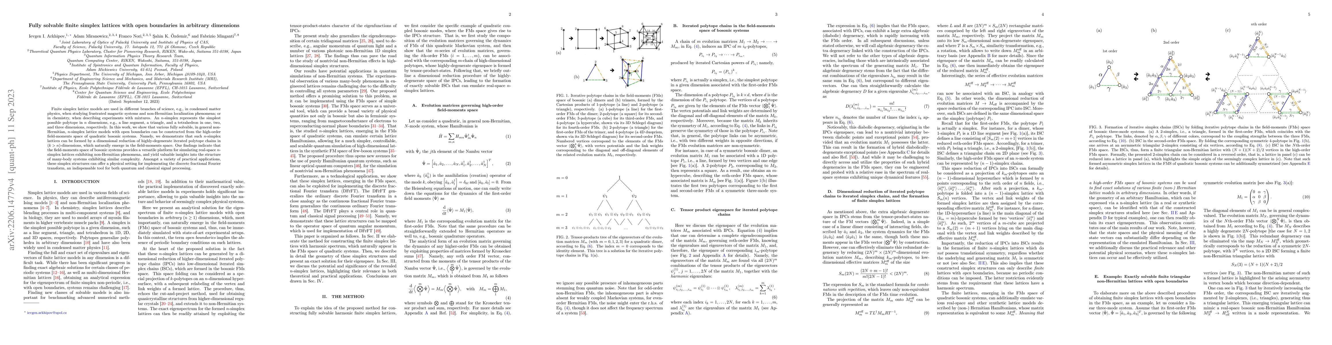 Thumbnail for Fully solvable finite simplex lattices with open boundaries in arbitrary
  dimensions