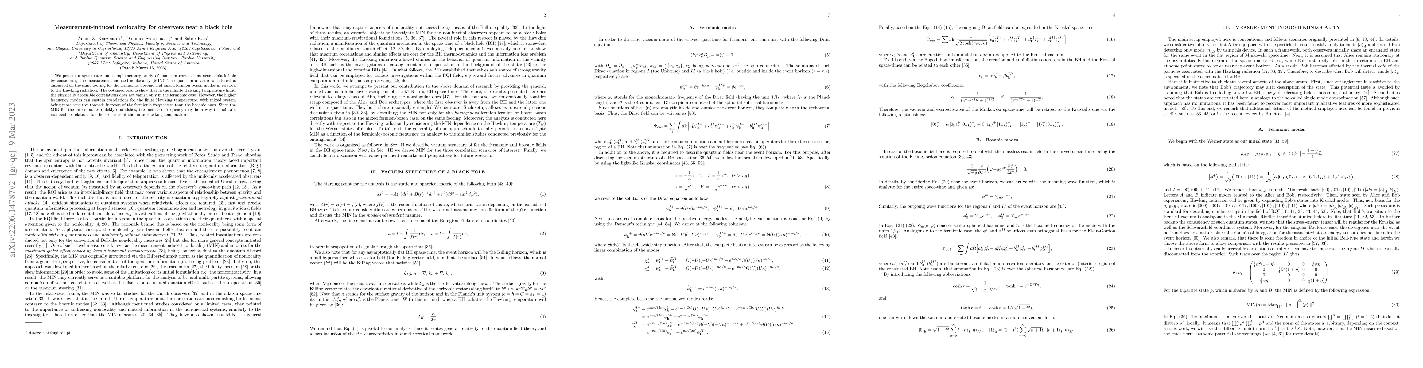 Thumbnail for Measurement-induced nonlocality for observers near a black hole