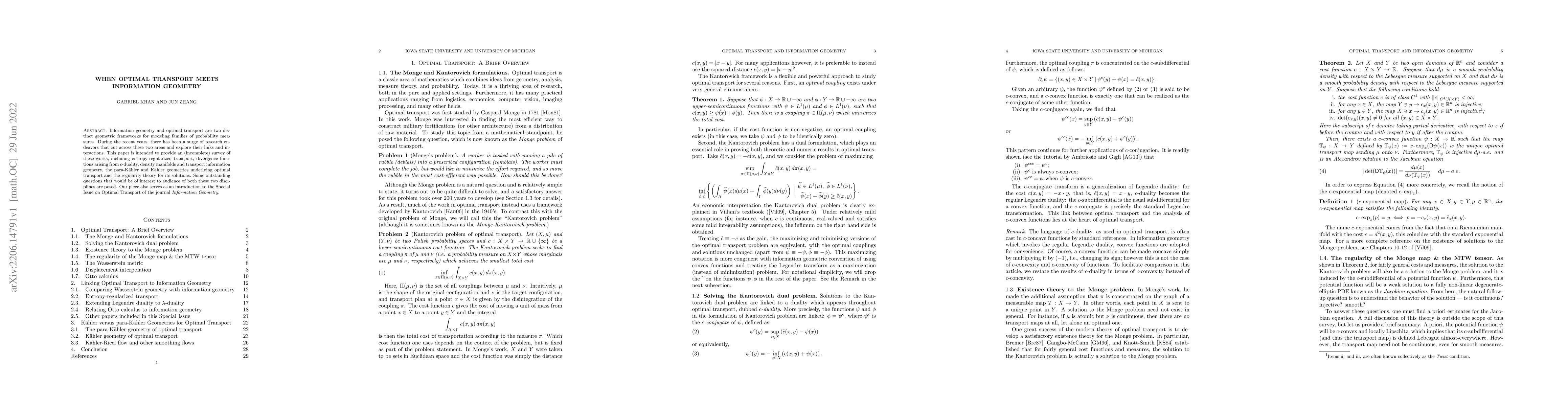 Thumbnail for When Optimal Transport Meets Information Geometry