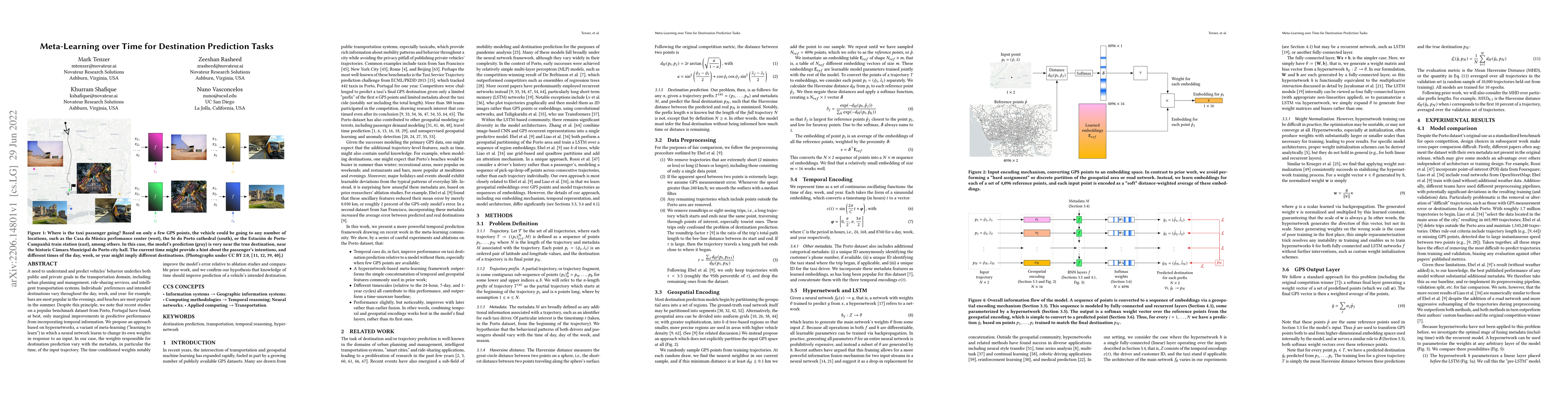 Thumbnail for Meta-Learning over Time for Destination Prediction Tasks