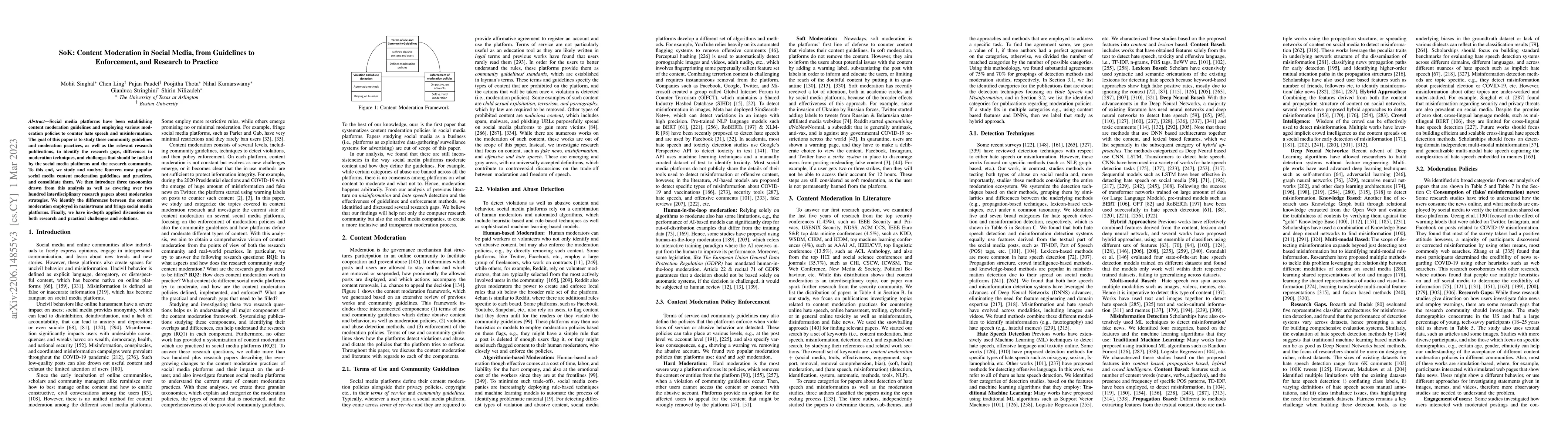 Thumbnail for SoK: Content Moderation in Social Media, from Guidelines to Enforcement,
  and Research to Practice