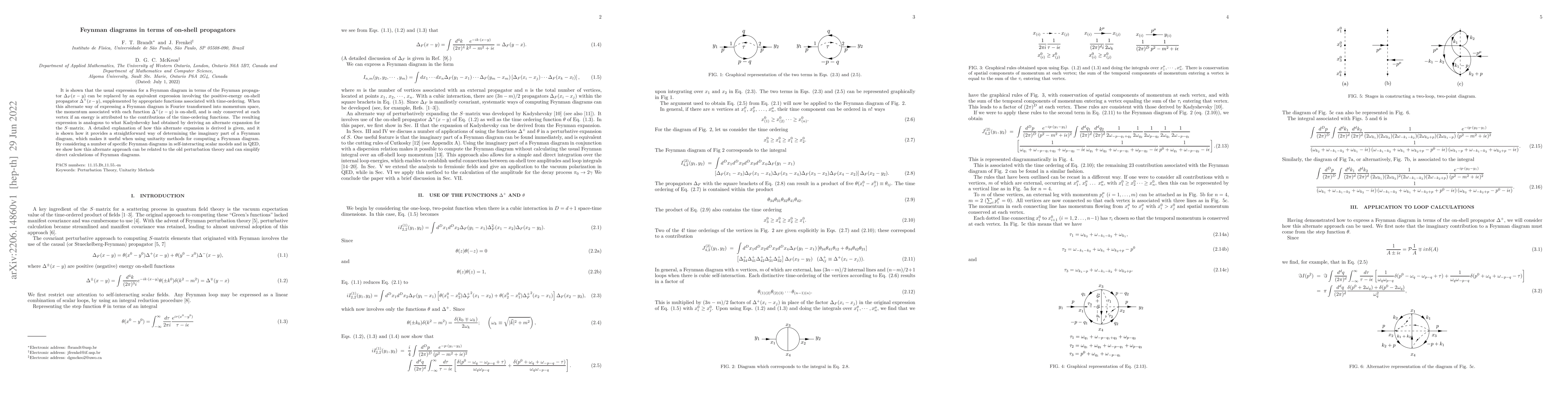 Thumbnail for Feynman diagrams in terms of on-shell propagators