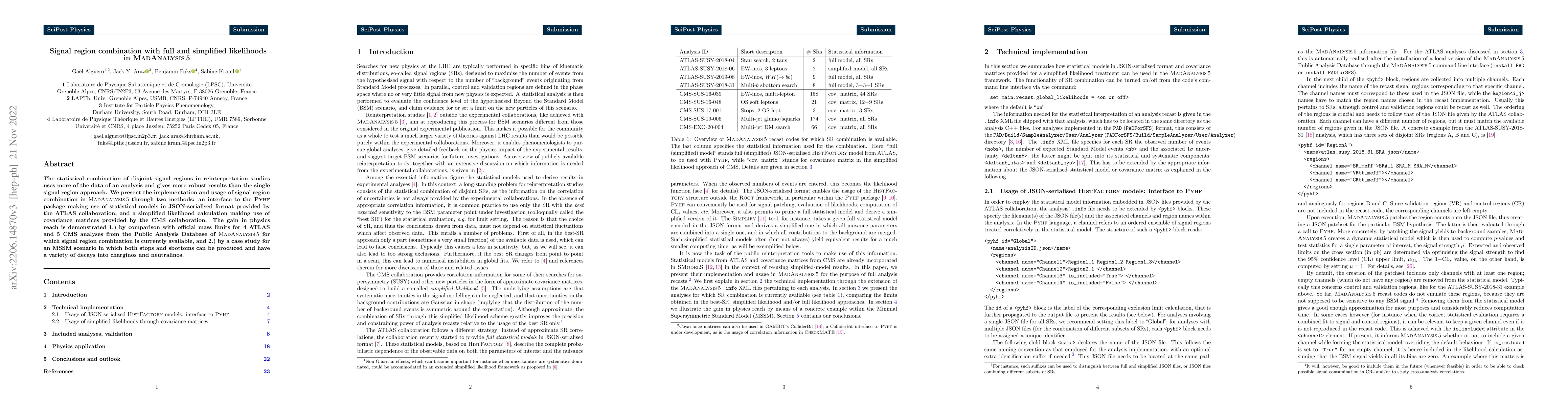 Thumbnail for Signal region combination with full and simplified likelihoods in
  MadAnalysis 5
