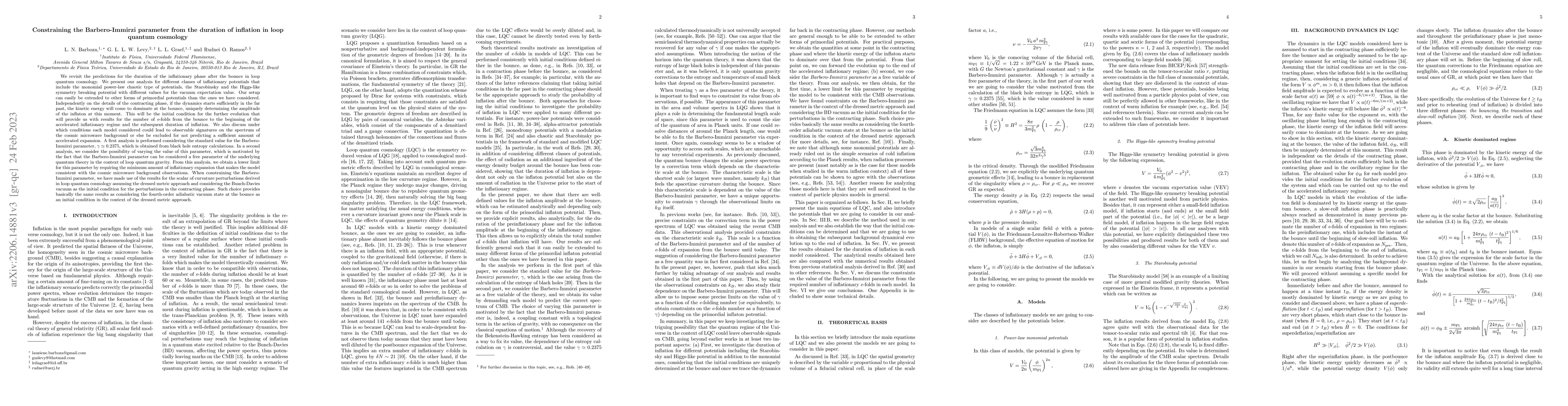 Thumbnail for Constraining the Barbero-Immirzi parameter from the duration of
  inflation in loop quantum cosmology