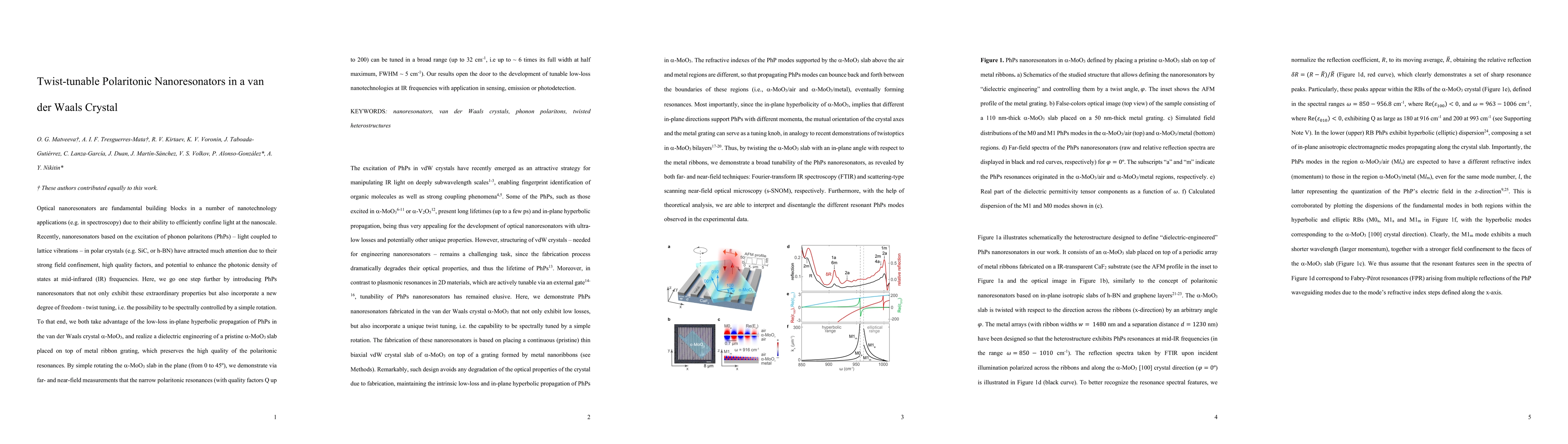 Thumbnail for Twist-tunable Polaritonic Nanoresonators in a van der Waals Crystal