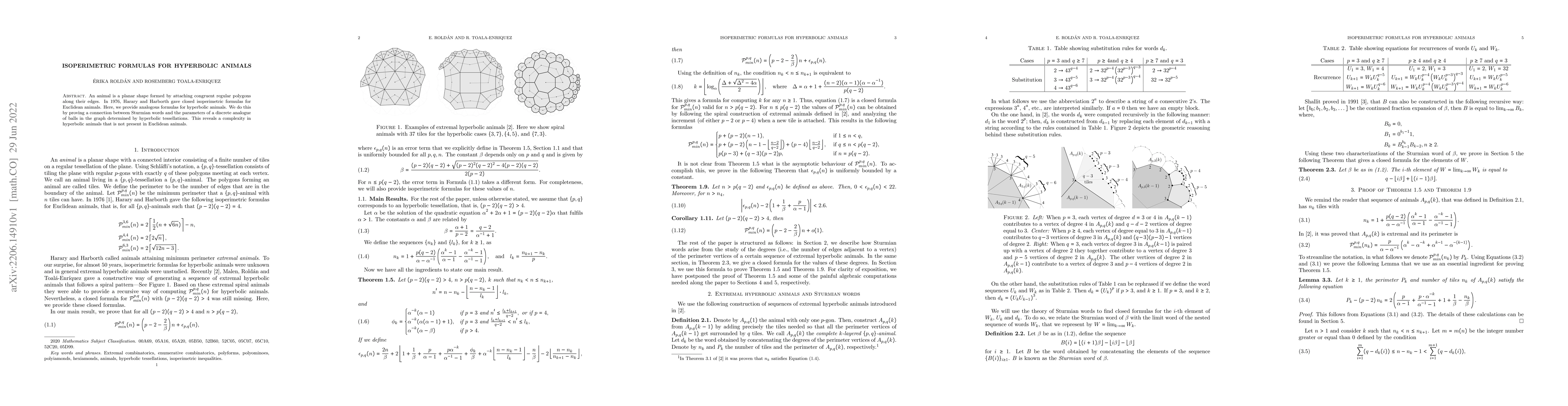 Thumbnail for Isoperimetric Formulas for Hyperbolic Animals