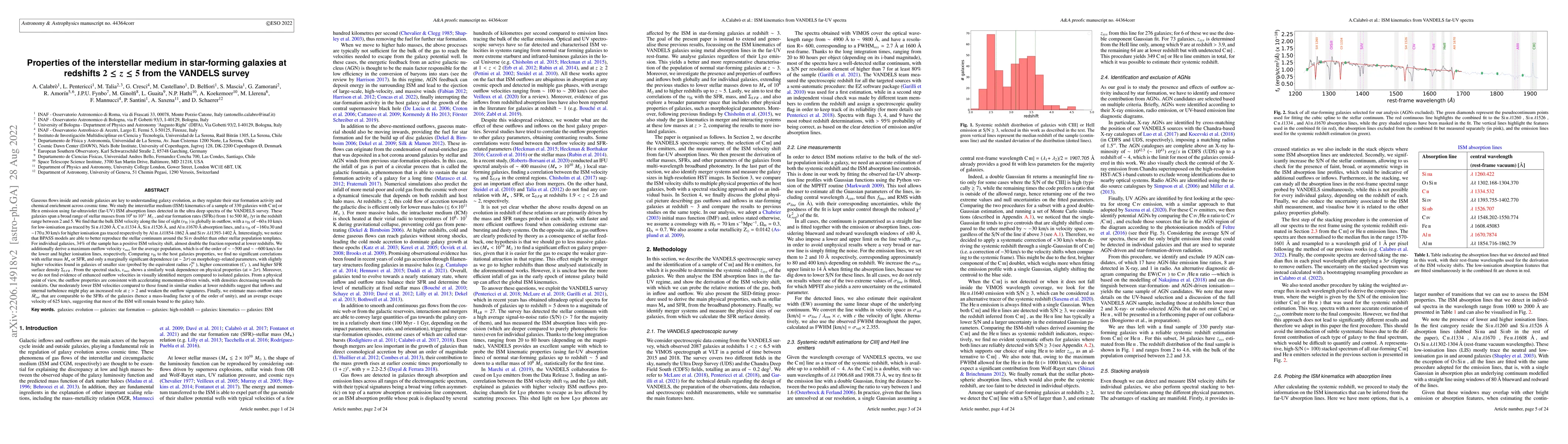 Thumbnail for Properties of the interstellar medium in star-forming galaxies at
  redshifts 2 < z < 5 from the VANDELS survey