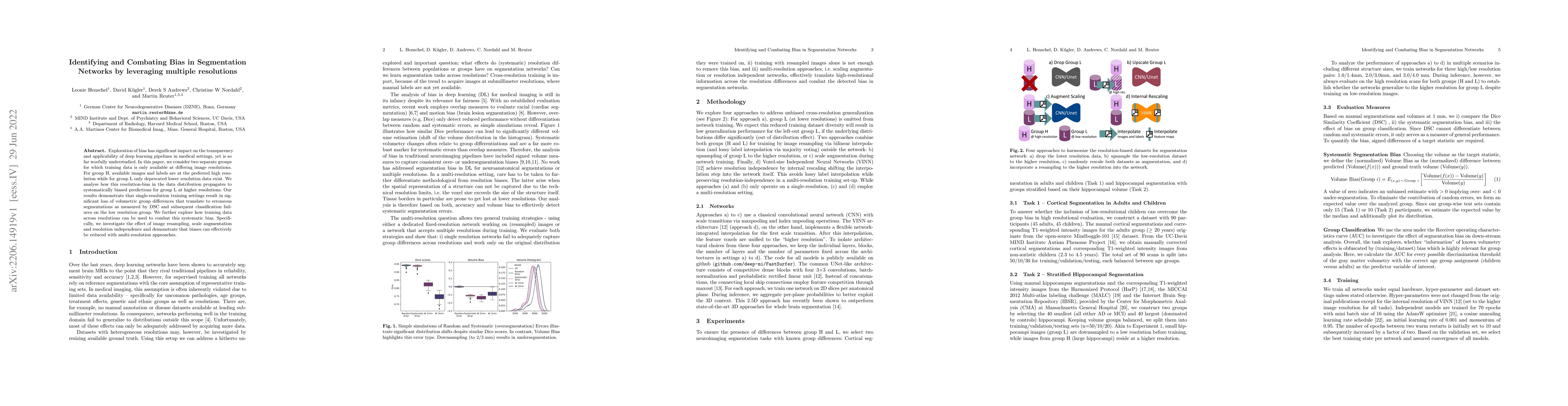Thumbnail for Identifying and Combating Bias in Segmentation Networks by leveraging
  multiple resolutions