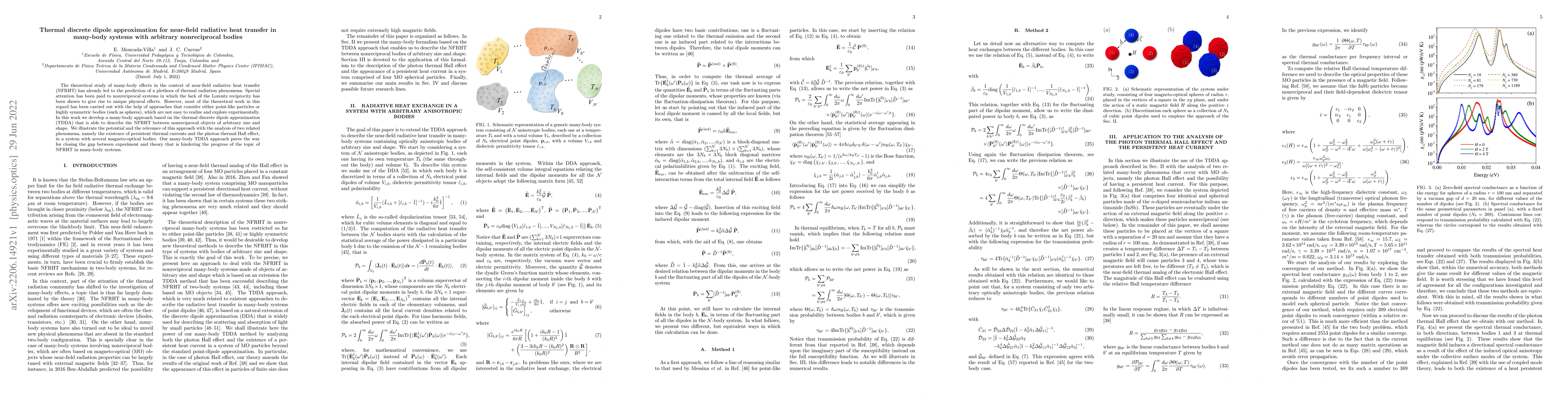 Thumbnail for Thermal discrete dipole approximation for near-field radiative heat
  transfer in many-body systems with arbitrary nonreciprocal bodies