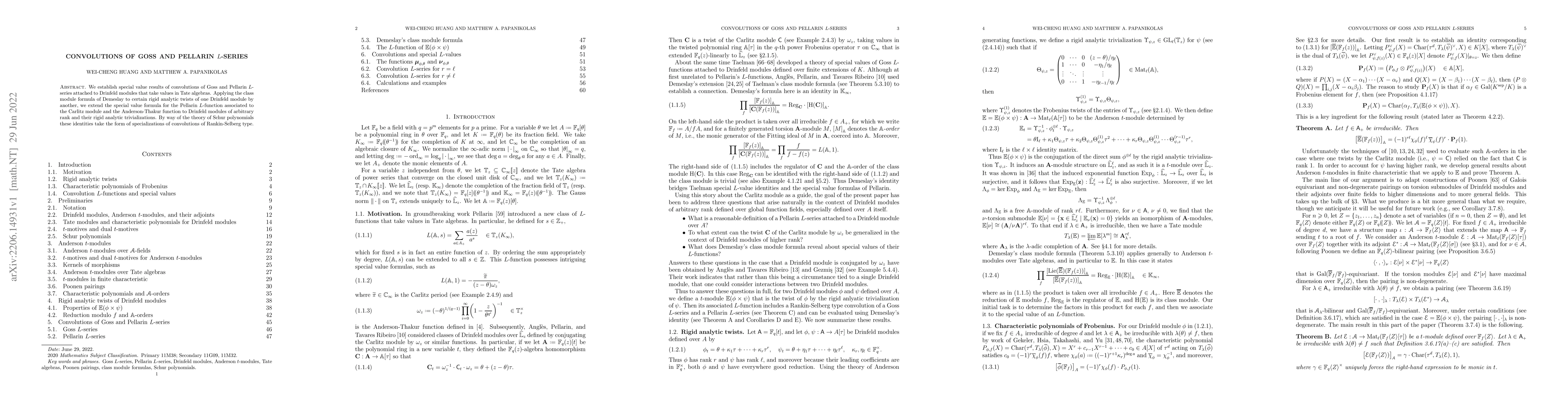 Thumbnail for Convolutions of Goss and Pellarin $L$-series