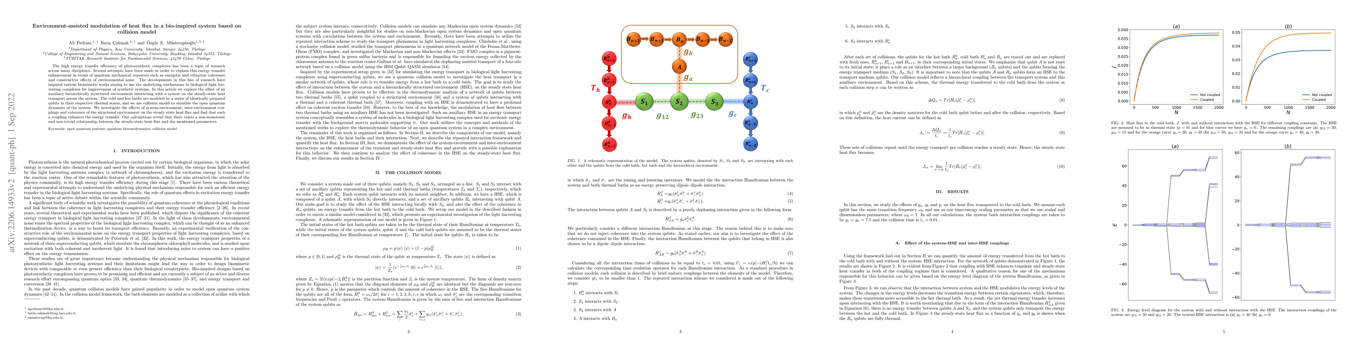 Thumbnail for Environment-assisted modulation of heat flux in a bio-inspired system
  based on collision model