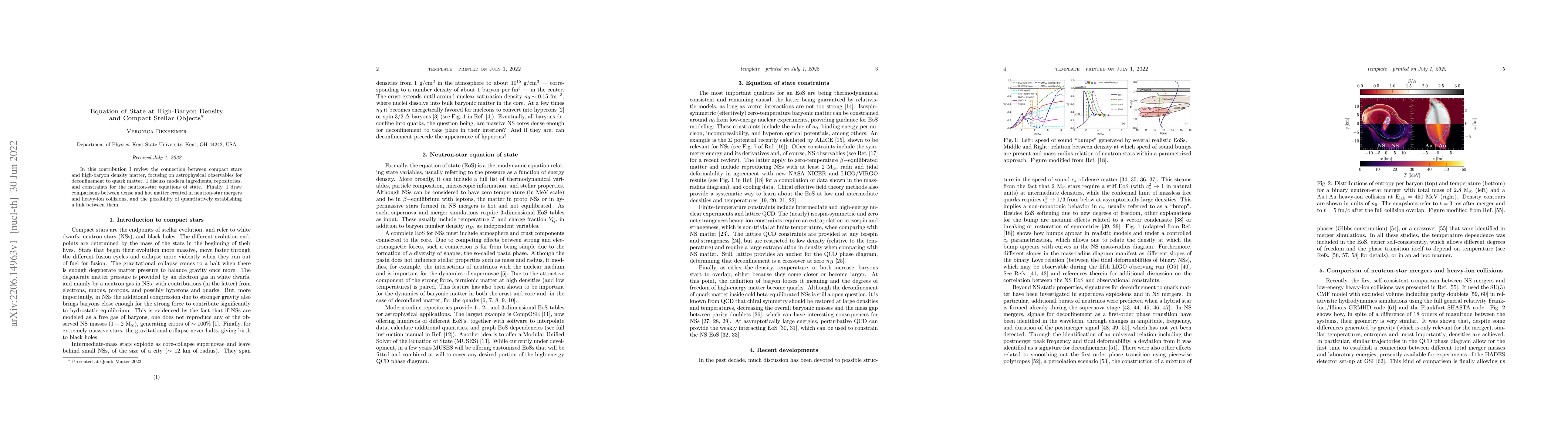Thumbnail for Equation of State at High-Baryon Density and Compact Stellar Objects