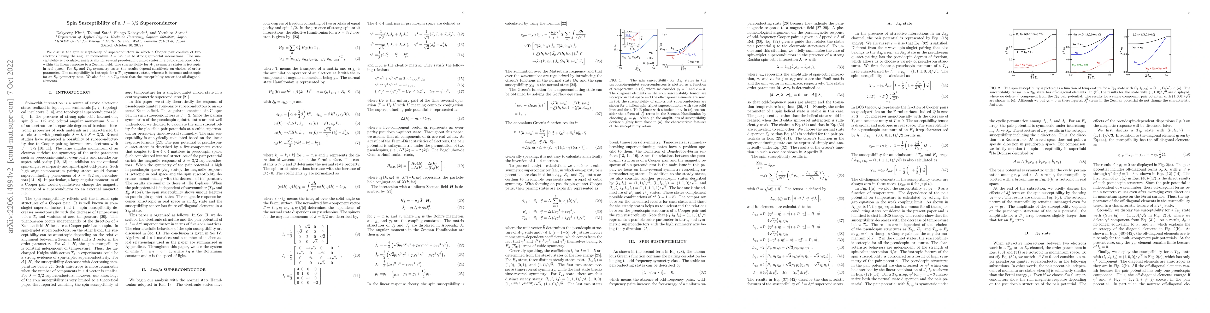 Thumbnail for Spin Susceptibility of a J=3/2 Superconductor