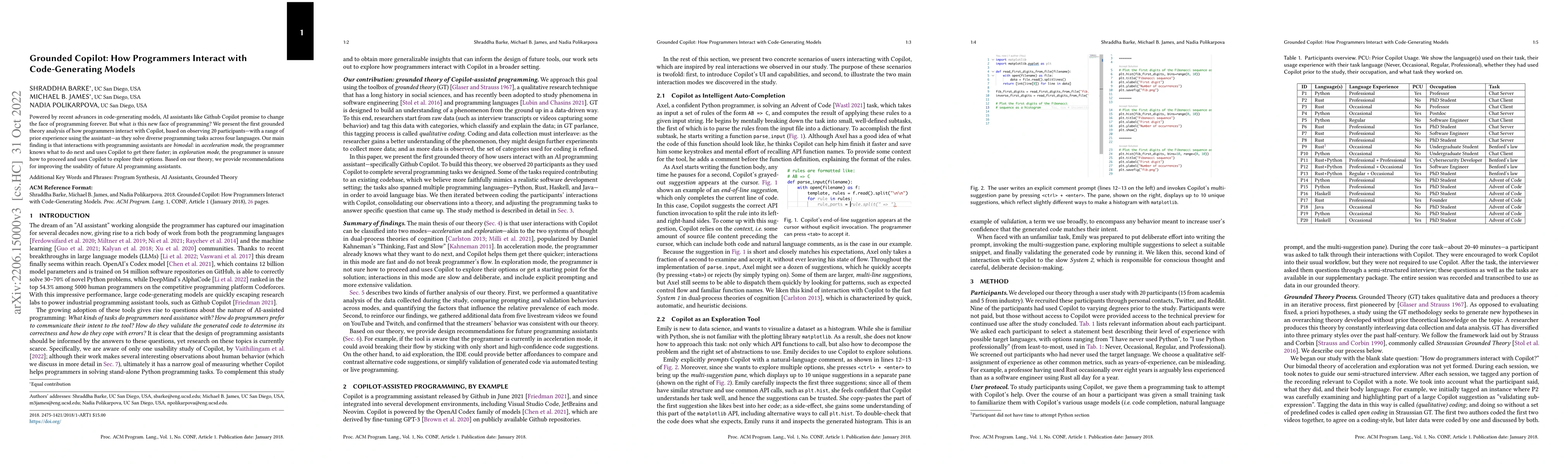 Thumbnail for Grounded Copilot: How Programmers Interact with Code-Generating Models