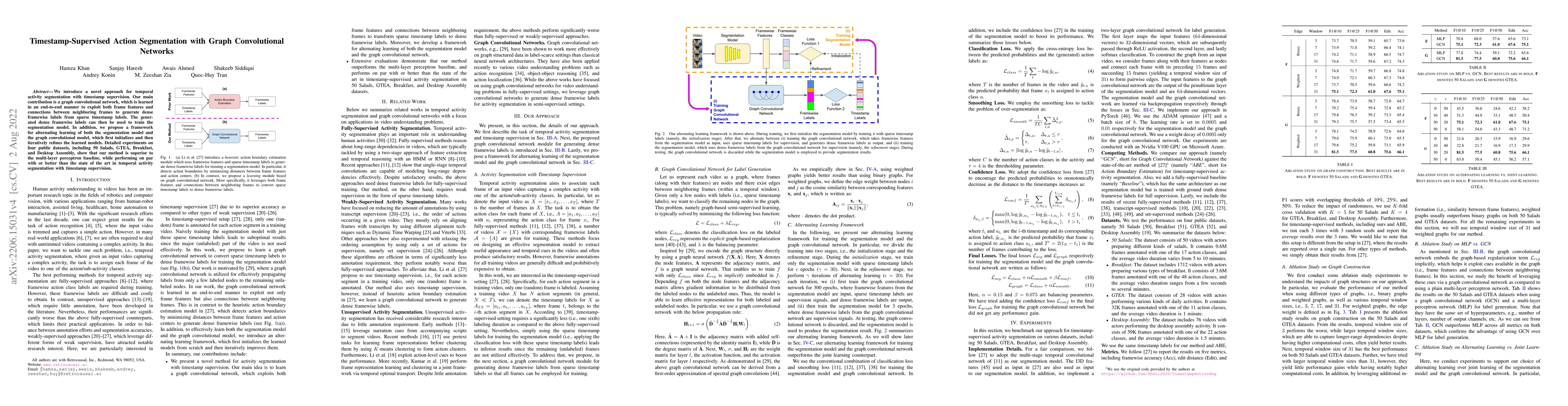 Thumbnail for Timestamp-Supervised Action Segmentation with Graph Convolutional
  Networks