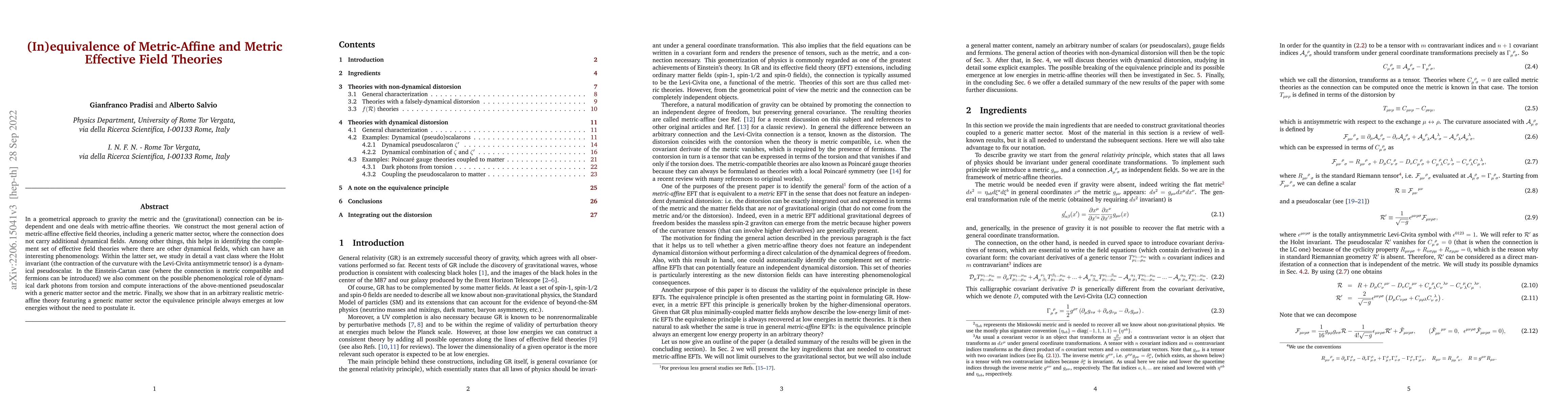 Thumbnail for (In)equivalence of Metric-Affine and Metric Effective Field Theories