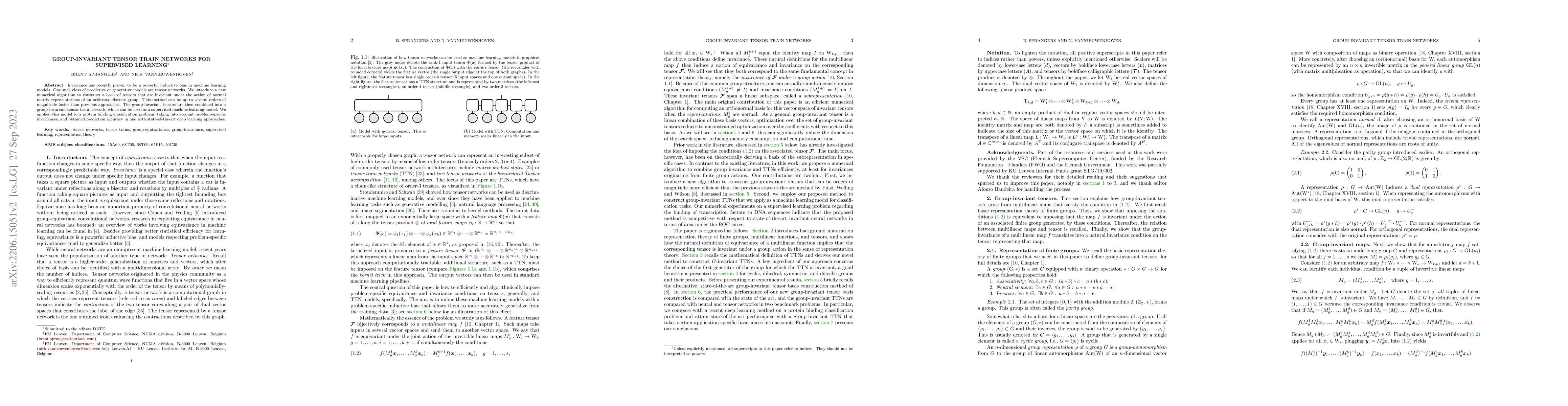 Thumbnail for Group-invariant tensor train networks for supervised learning