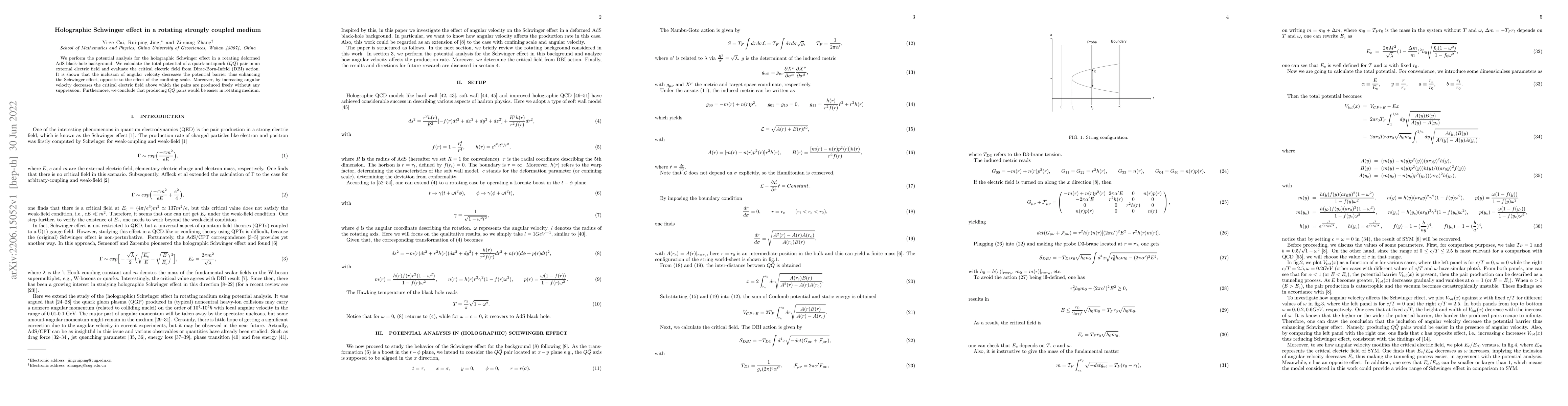 Thumbnail for Holographic Schwinger effect in a rotating strongly coupled medium